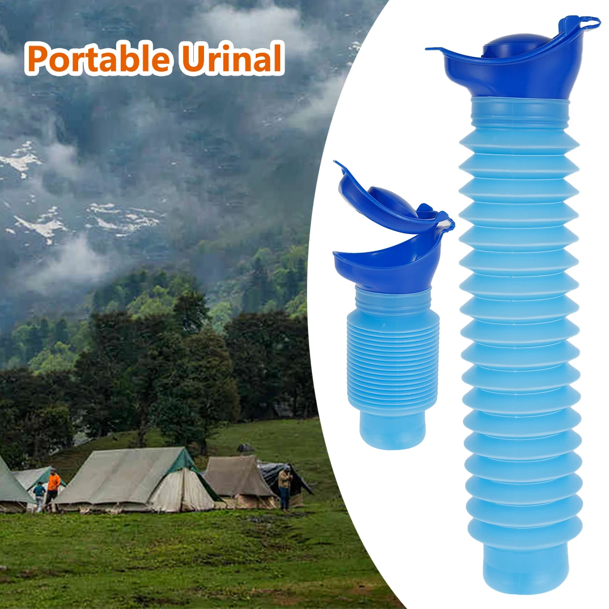 

750ml Mobile Toilet Potty Pee Urine Bottle Shrinkable Personal Emergency Urinal Toilet Reusable Toilet Pee Bottle for Kids Adult