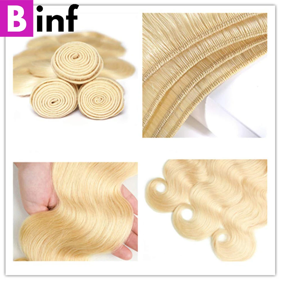 BINF 613 волнистые пряди бразильские волосы 100% человеческие remy 3/4 шт.|Пряди для