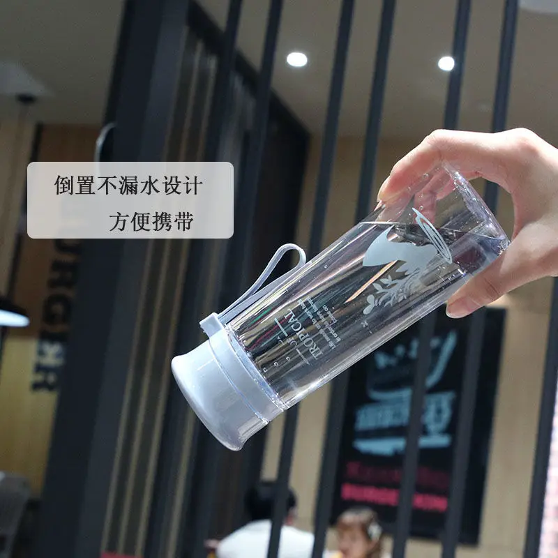 

Plastic cup children's Korean anti falling high value water bottle ins sports cup heat resistant fresh simple student water