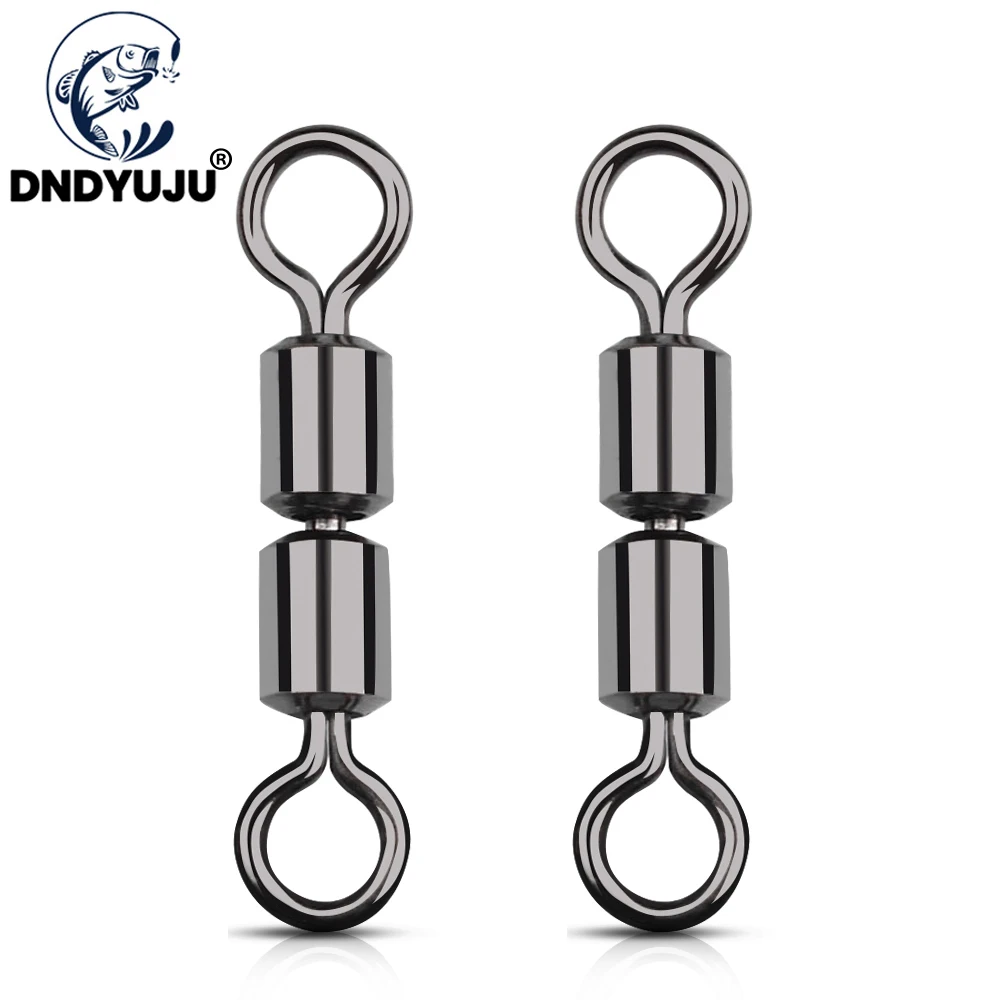 DNDYUJU 50шт. Рыболовный поворотный двойной шарикоподшипник из нержавеющей стали Солидные кольца соединителей Карп Аксессуары.