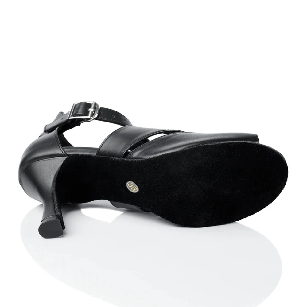 Women's Leatherette Customized Heel Buckle Latin Shoes Salsa Shoes Dance Boots Ballroom fashion Dance Shoes