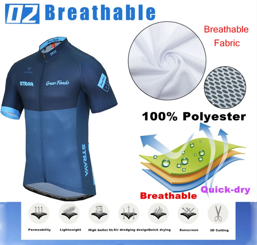 Новинка лета 2021 трикотажный комплект для велоспорта STRAVA с коротким рукавом