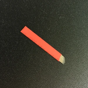 100 шт. 12 Flex 0,18 мм Laminas Tebori 12 pin микроблейдинг ИГЛЫ Перманентный макияж бровей Тату лезвие для ручного тату ручка