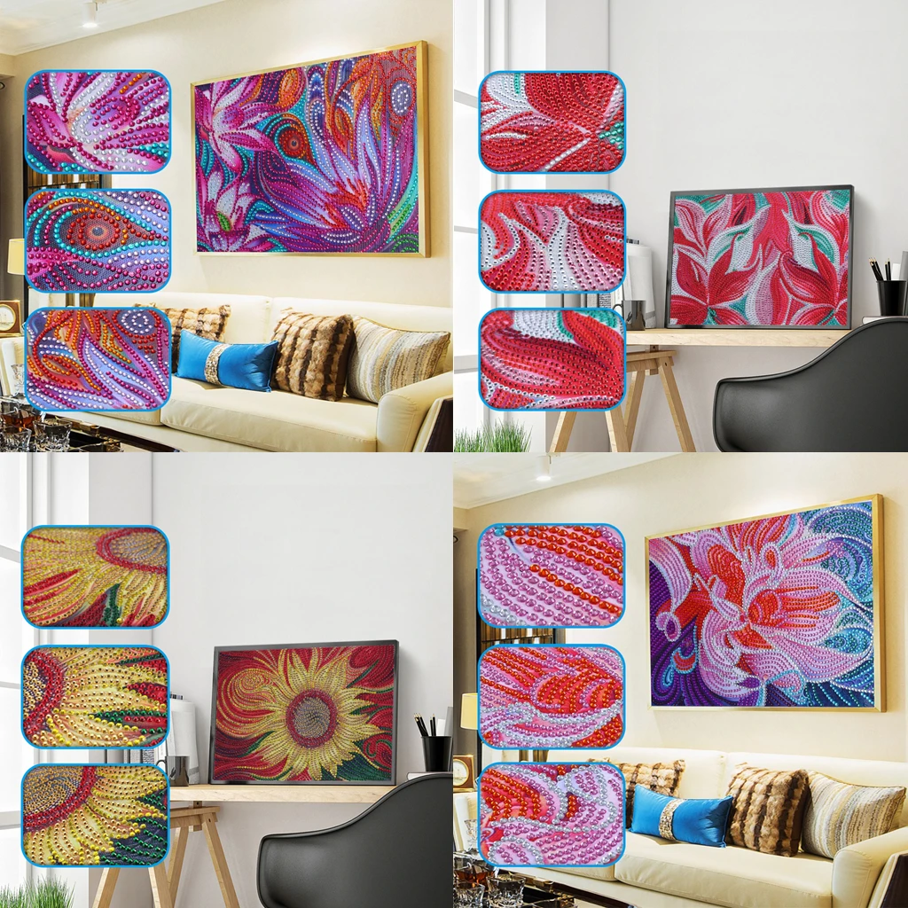 5D алмазная живопись особой формы вышивка сделай сам мандала цветок растения