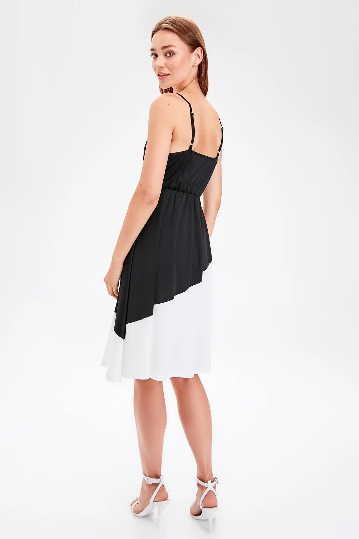 Trendyol Black With Color Block Knit Dress TWOAW20EL0401 | Женская одежда