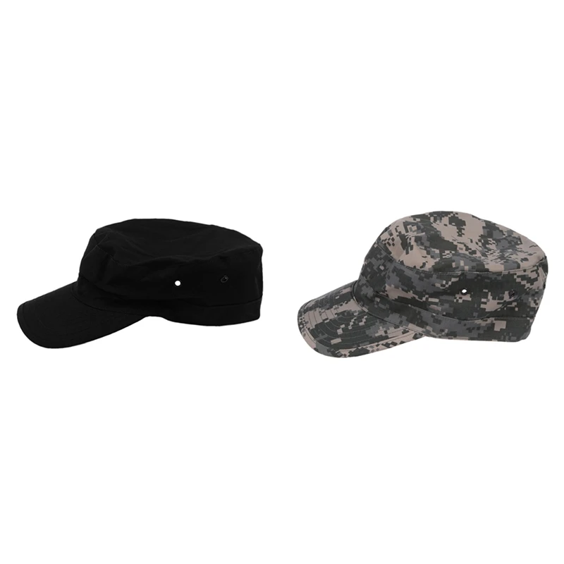 

2 Pcs Army Urban Sun Visor Cap Mens Lady Hat Camo Camouflage Jungle Baseball - ACU Camo & Black