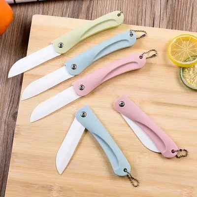 1 шт. простой складной керамический нож 3 дюйма цветная ручка фруктовый для