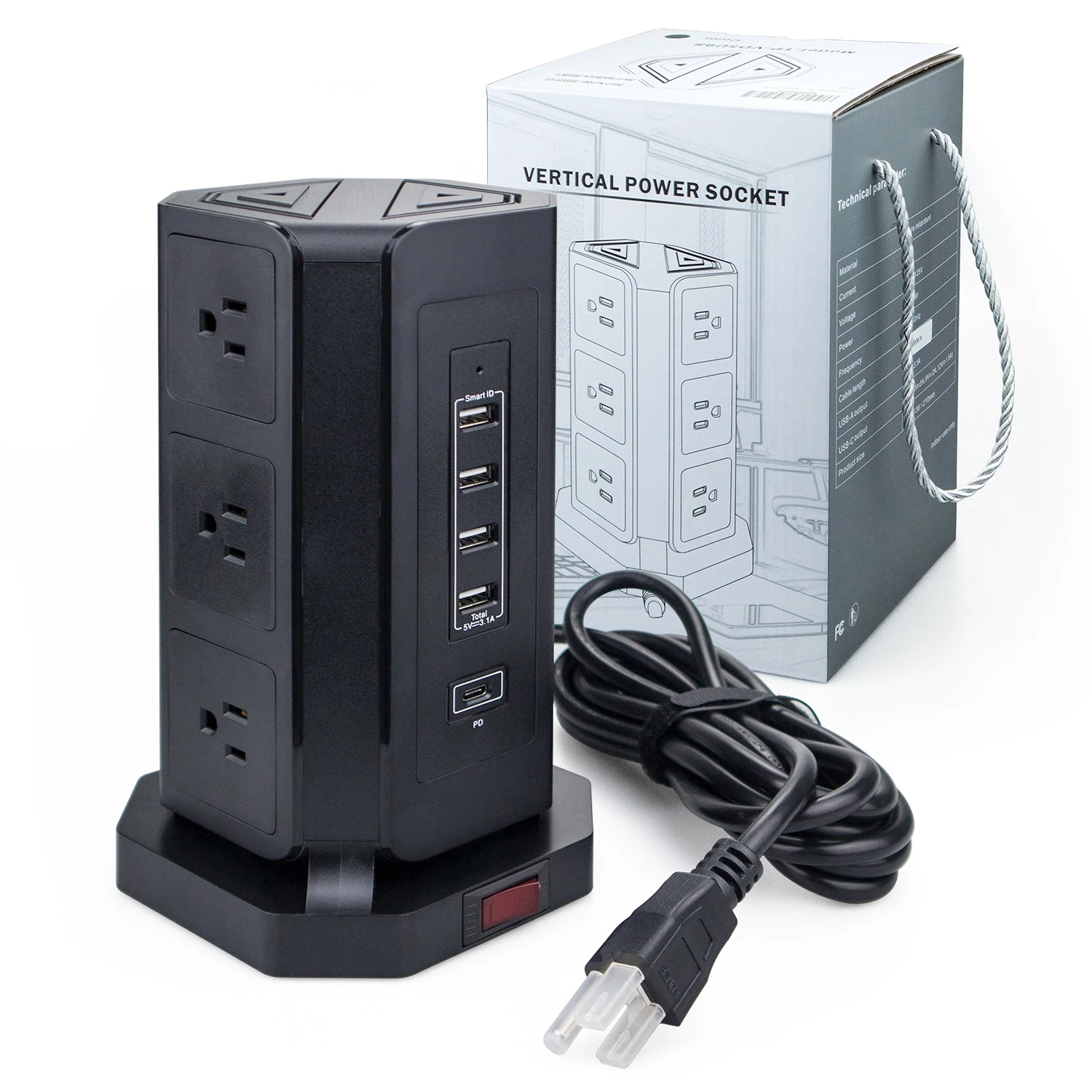 Вертикальный удлинитель с универсальными розетками 9 способов розетки