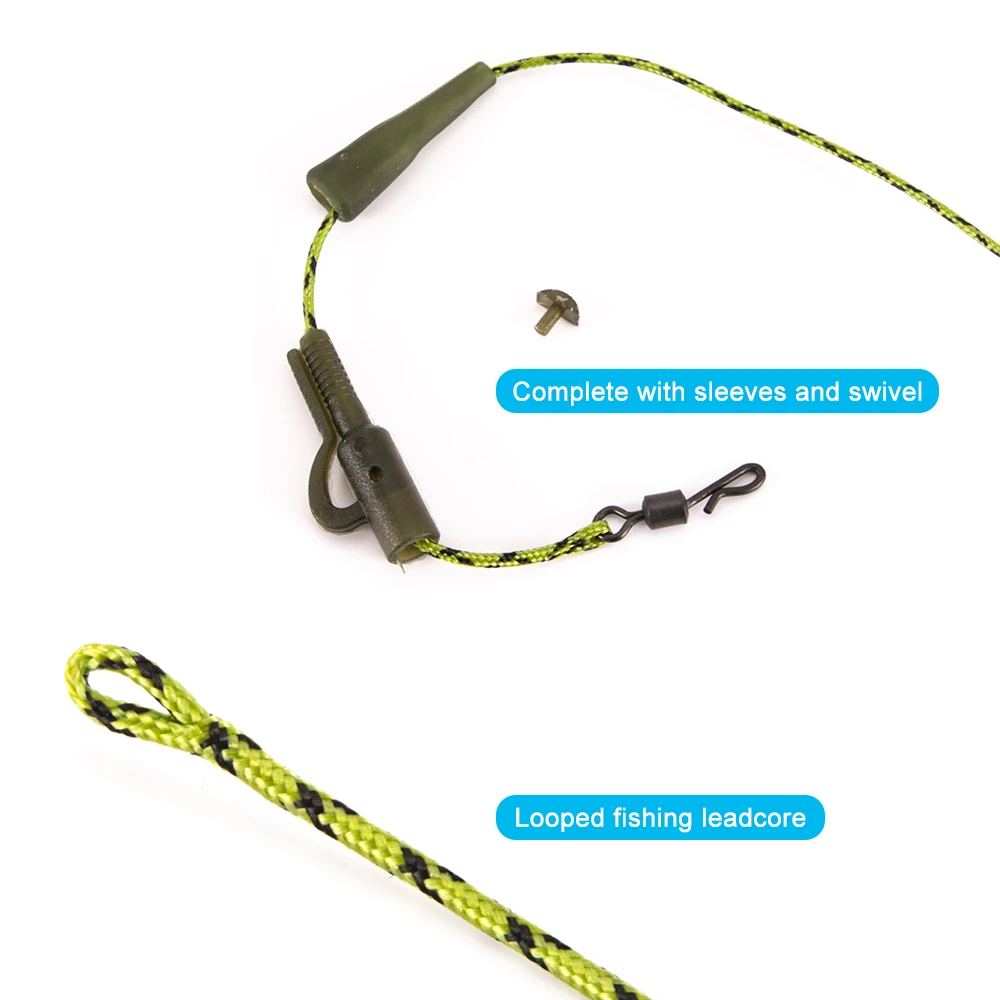 1 шт./4 шт. свинцовая леска для ловли карпа 45 фунтов рыболовная с рукавом