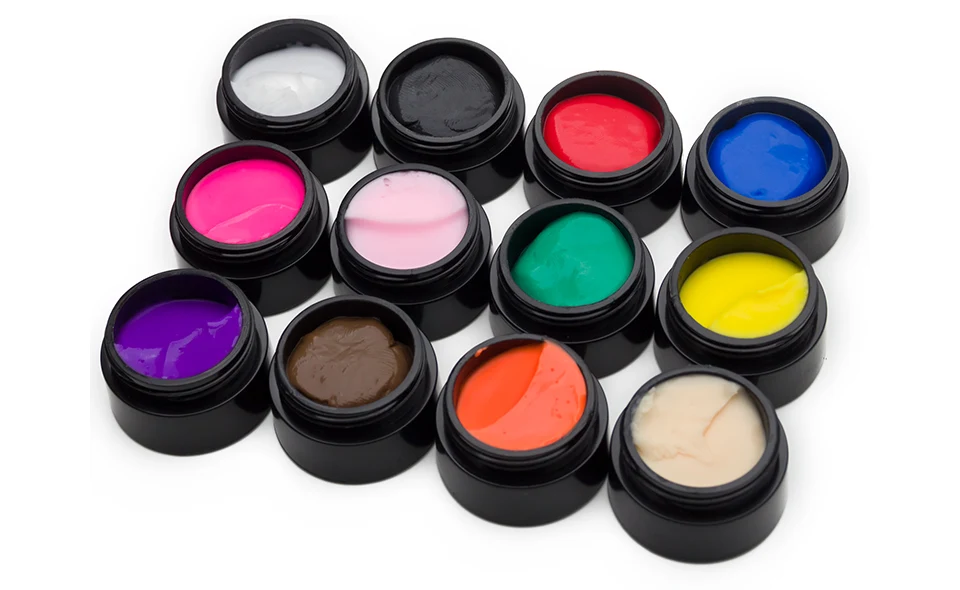 Saviland 3D поделки скульптура резьба дизайн ногтей 12 однотонных цветов 8 г