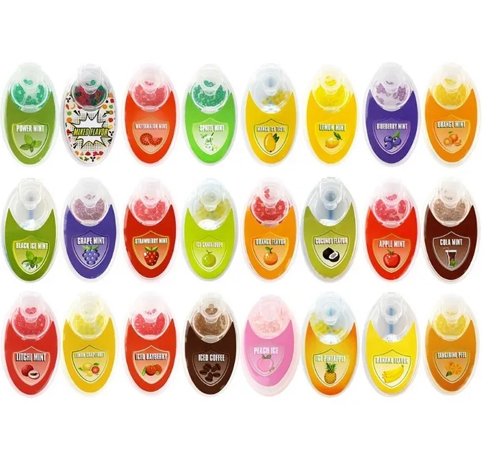 100 шт. смешанные капсулы ментола с фруктовым вкусом Мятные бусины