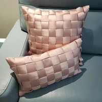 2022 cushion cover decorative pillow case modern luxury plain color mercerized fabric woven coussin chair cushion cover
