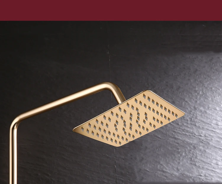 Роскошный Золотой набор для душа смесители ванны смеситель черная душевая