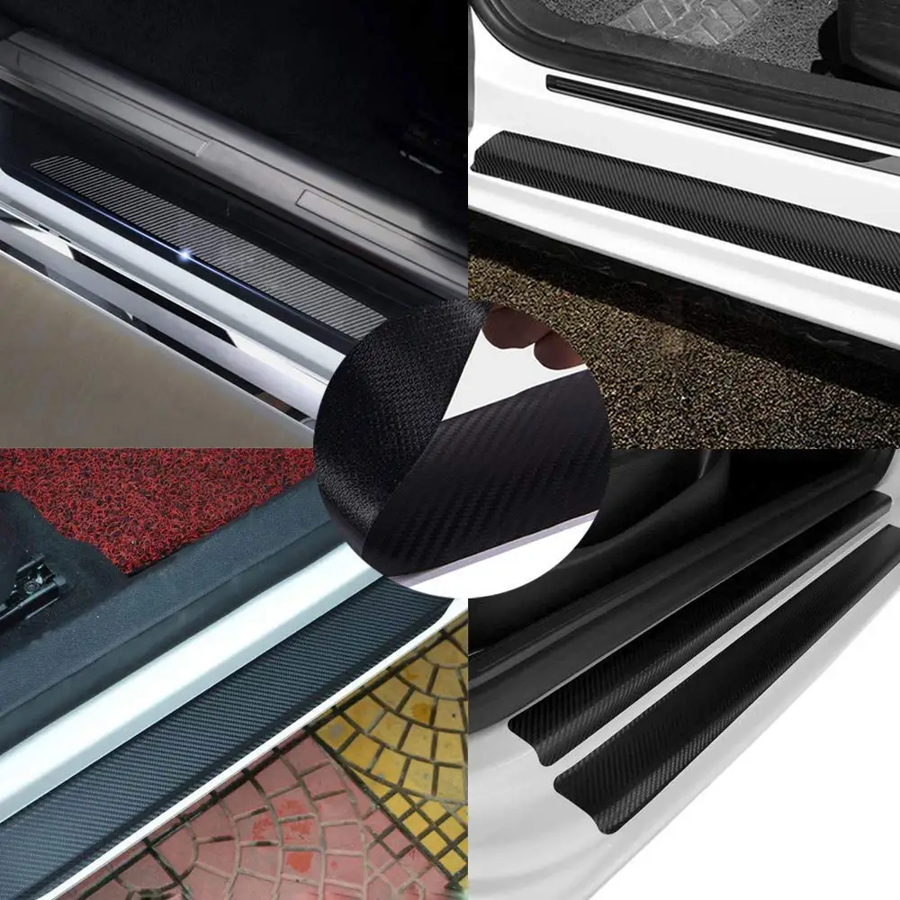 Универсальная автомобильная противоскользящая наклейка на порог с защитой от