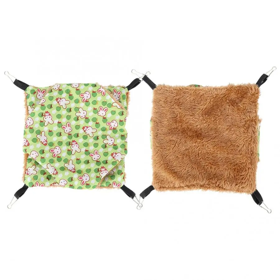 Rat Hamster Toys Warm Pet Sugar Glider Double Layer Hammock Hanging House Squirrel Cage Cave |