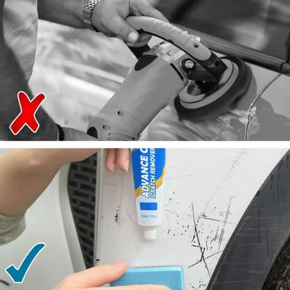 

30g Car Scratch Remover Surface Scuff Polish Repair Cream with Sponge Eraser