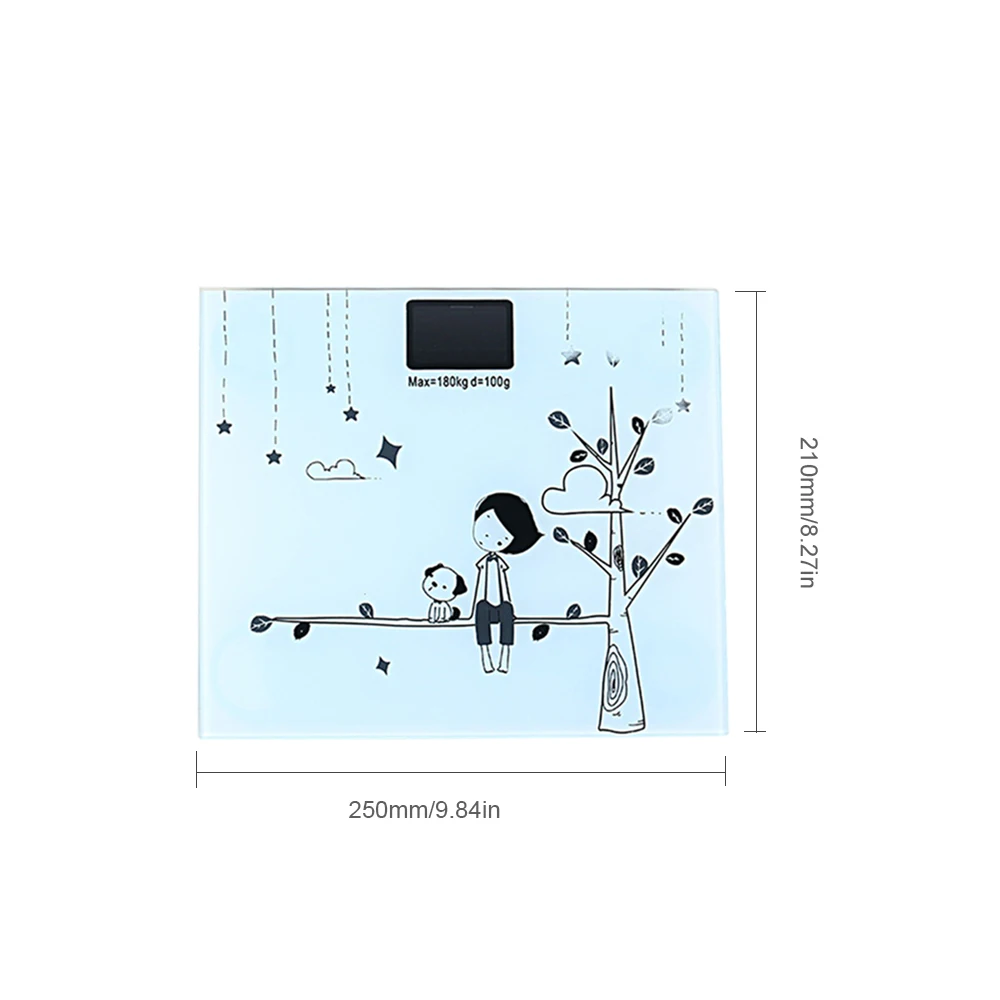 

Electronic Personal Scale Digital Balance Cute Cartoon Body Weight Scale with Backlight Display Body Weighing Tool