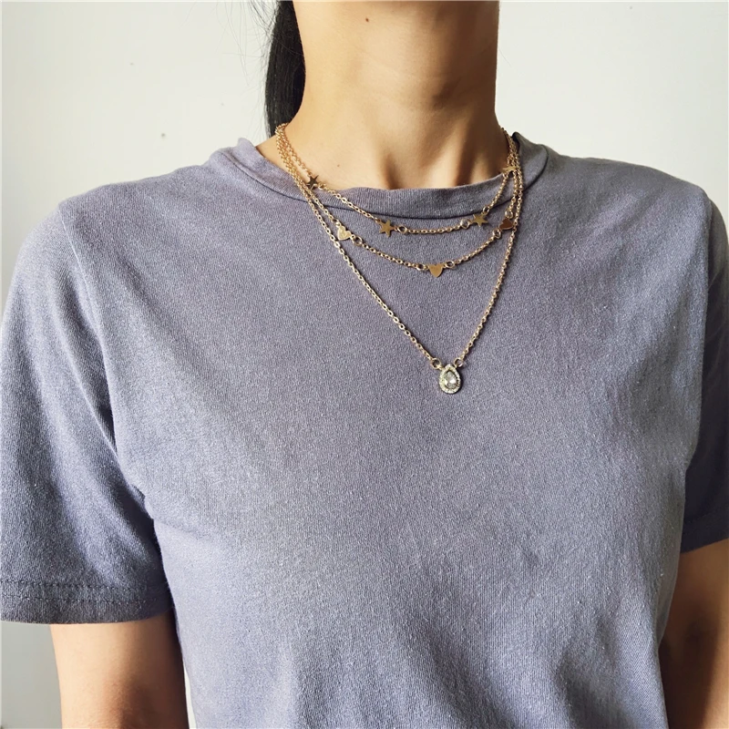 Винтажное многослойное ожерелье Bacolod золотого цвета для женщин ювелирные