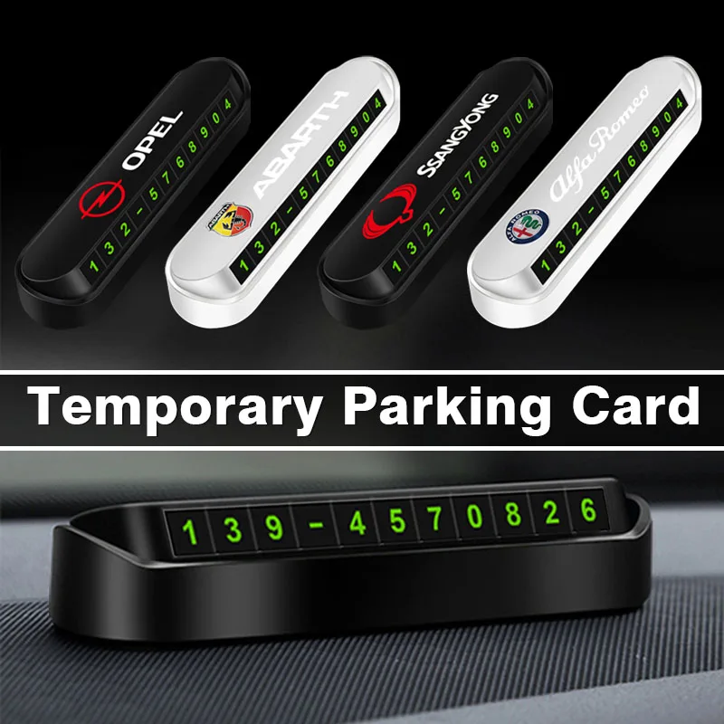 

1pcs Car Phone Number Temporary Parking Card Car Accessories for SsangYong Actyon Turismo Ssang Yong Rodius Rexton Korando Kyron
