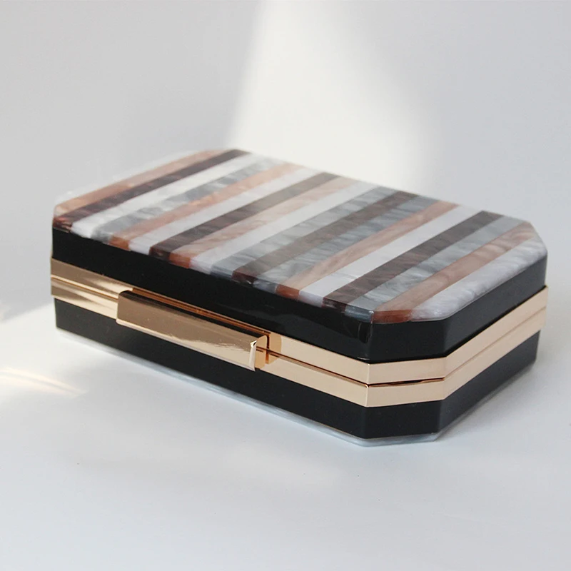 Акриловый клатч Женская сумочка Свадебный кошелек и модная Лоскутная Вечерняя