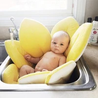 70cm baby bath flower pad for baby blooming sink bath infant sunflower cushion safety petal mat bathtub mat newborn shower seat