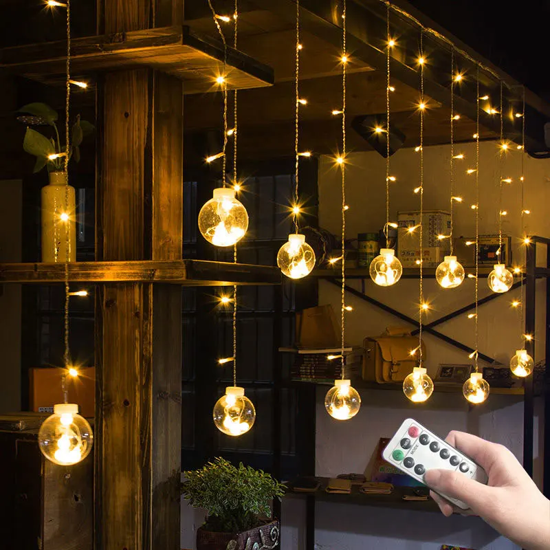 

Гирлянда с шариками, садовый рождественсветильник шнурок с лампочками, IP65, водонепроницаемые, для внутреннего дворика, свадьбы, уличное укр...