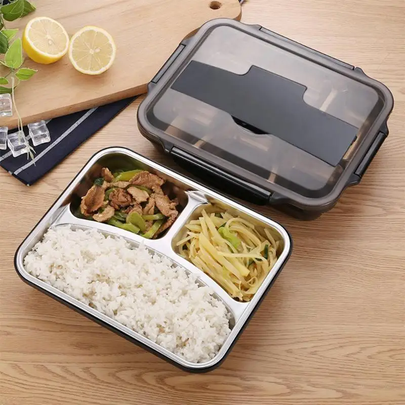 Портативная коробка из нержавеющей стали Bento для кухни герметичная Ланч бокс
