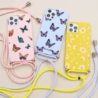 Чехол-бабочка INS для Xiaomi Redmi K30S 9C Note 6 7 8 9 Pro Max 9S 8T Poco X3 NFC Mi 10T Note 10 9 A3 Lite 9T Pro, чехол со шнурком