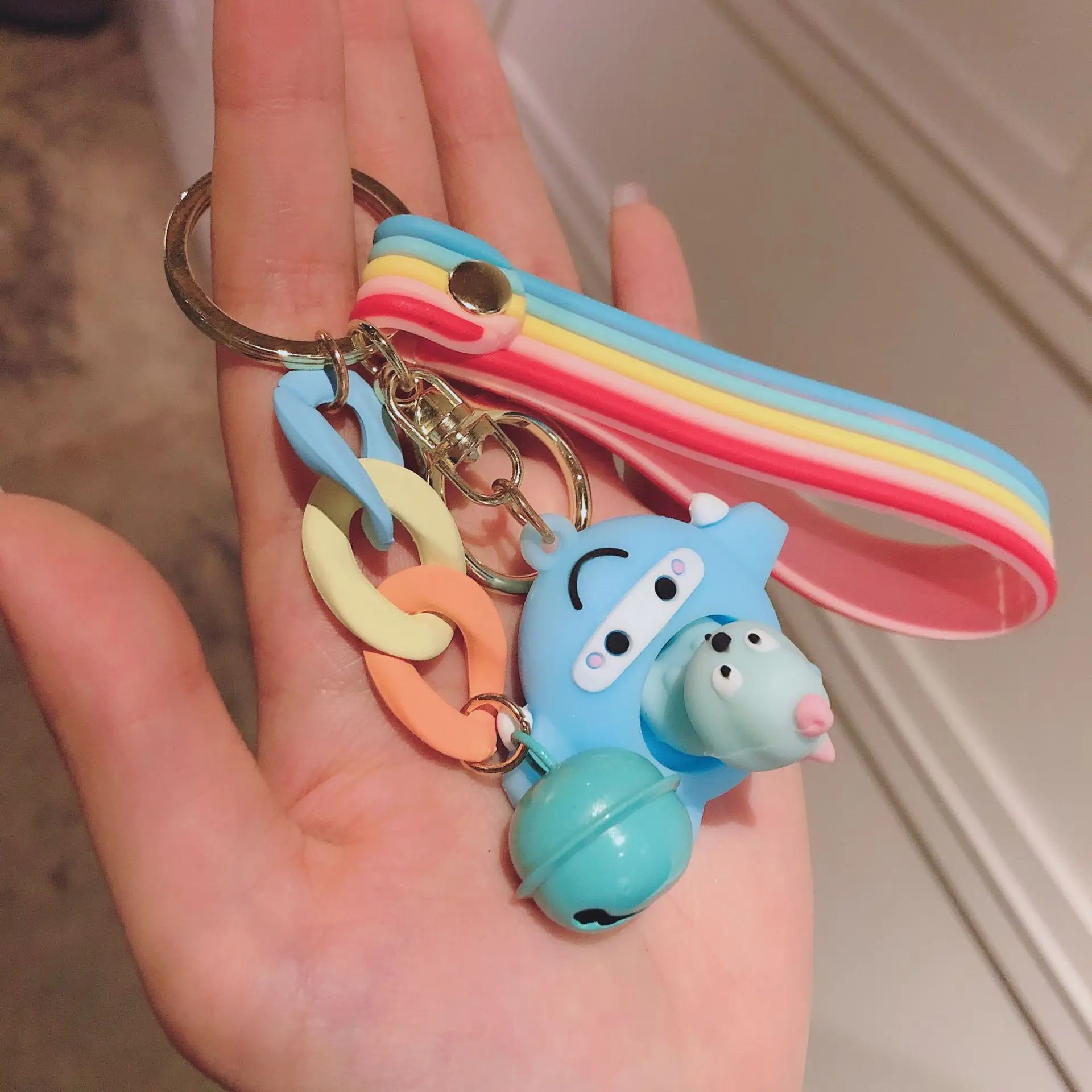 

New Airship Unicorn Keychain Cartoon Cute Ship Dream Fly Key Chain Women Ladies Bag Pendant Accessories Keyring Girl Gift