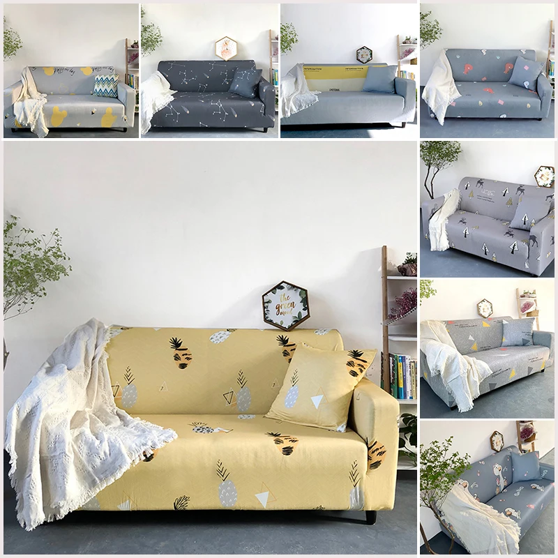 Эластичный чехол для дивана с принтом эластичный 1/2/3/4-местного домашний