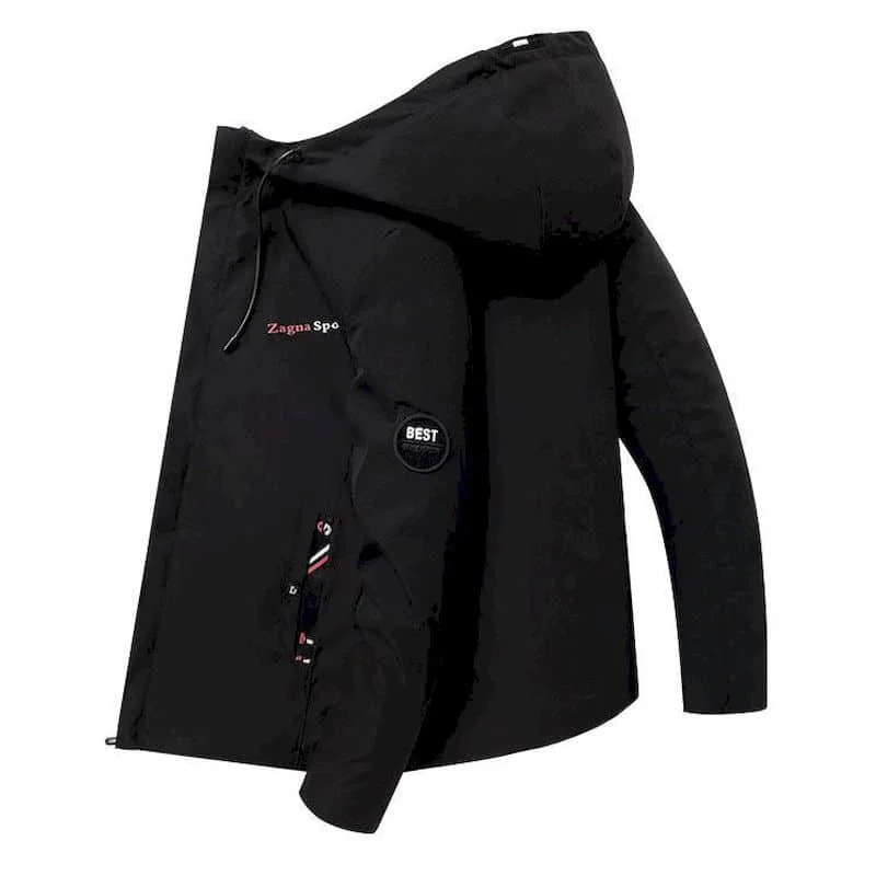 Мужская Вельветовая куртка, повседневная облегающая куртка средней длины с капюшоном, однотонная, в стиле нейтрального минимализма от AliExpress RU&CIS NEW
