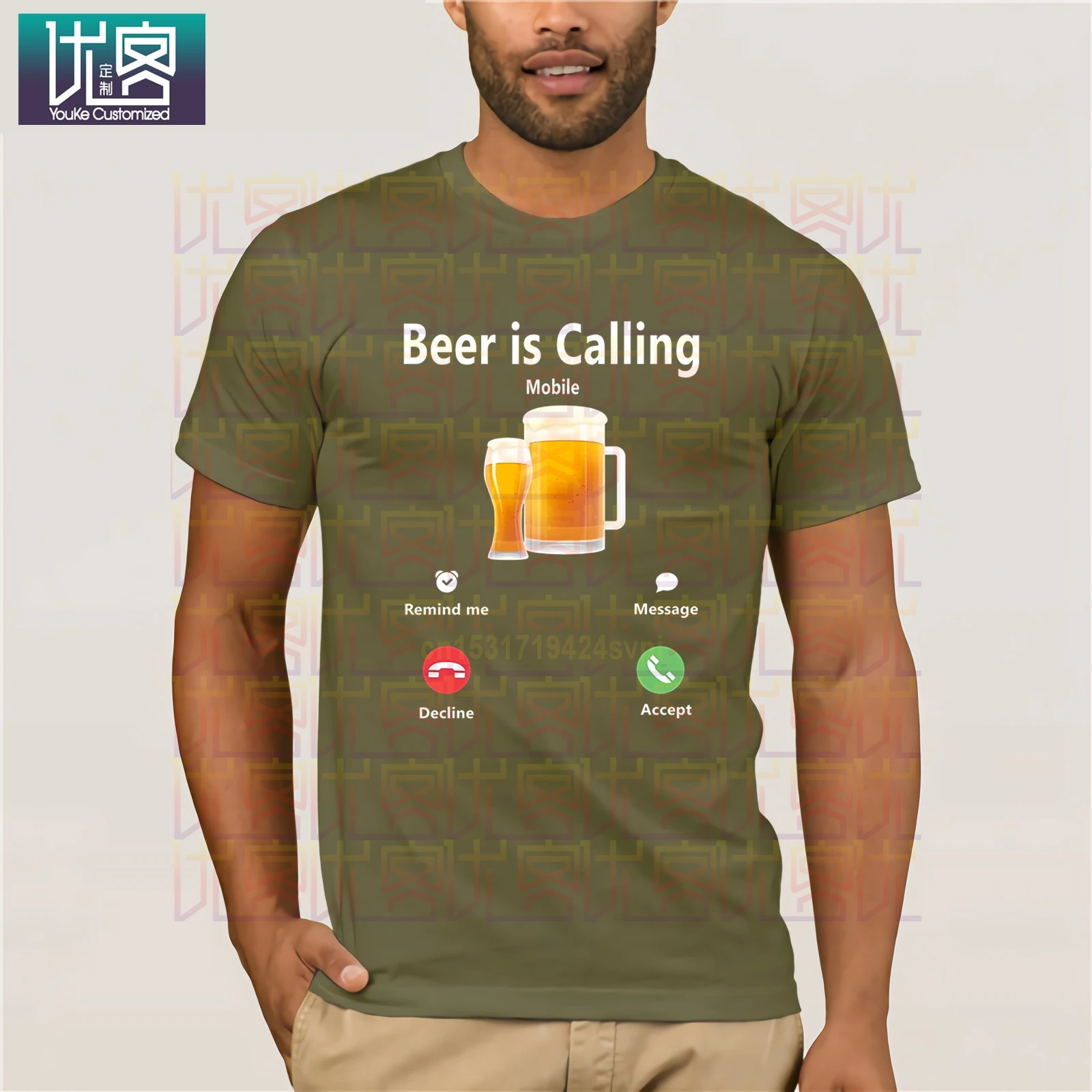 

Beer Is Calling T Shirt Funny Beer Lovers T Shirt Clothes Popular T-Shirt Crewneck 100% Cotton Tees Amazing short sleeves unique