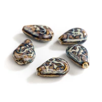 285pcs specail shape retro style ceramic beads pendant porcelain jewelry part for necklace bracelet xn0782