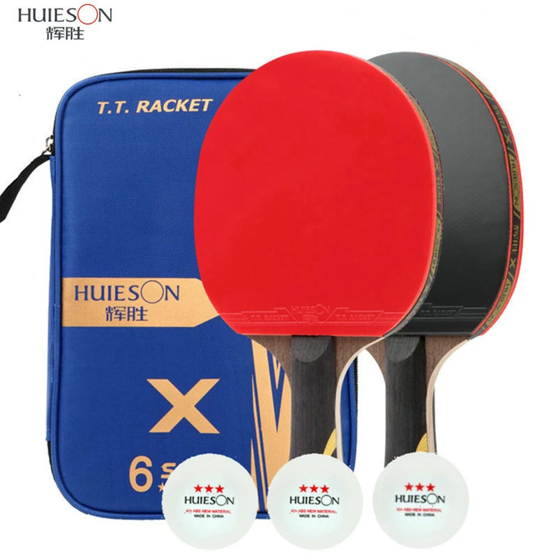 HUIESON 2 шт. углеродная ракетка для настольного тенниса 5 ЗВЕЗД/6 звезд супер мощная