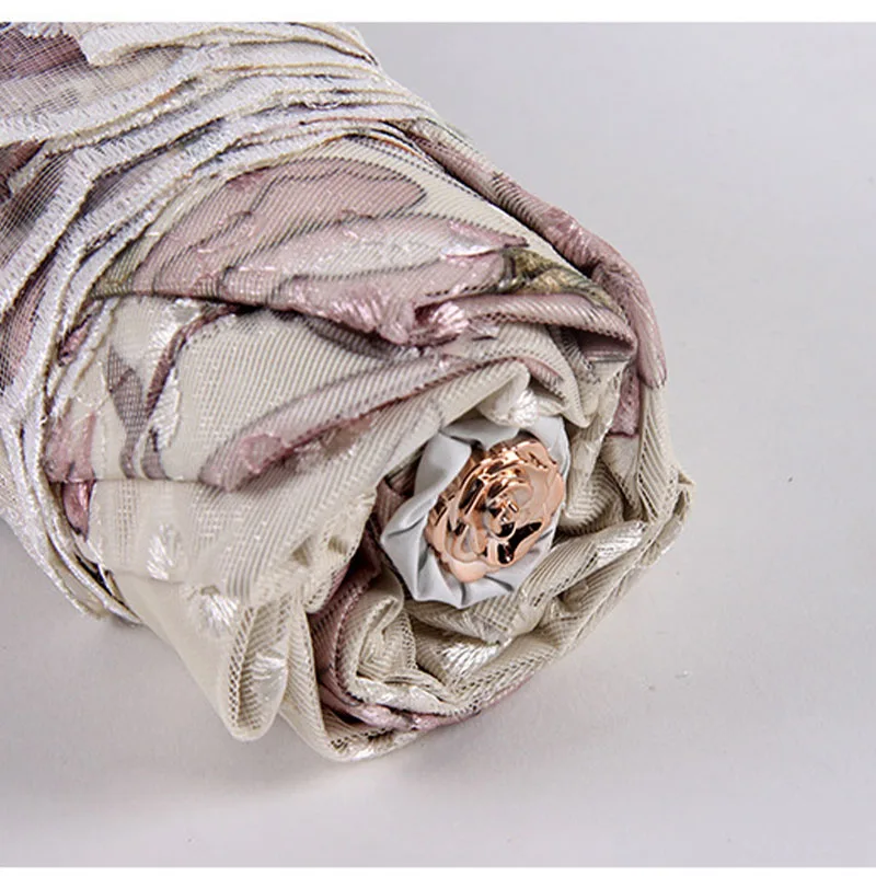 Двойной вышитый кружевной зонтик JESSE KAMM с защитой от УФ-излучения aдрагоценный