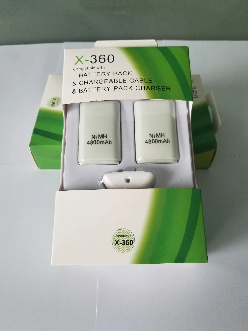 3 в 1 2 аккумулятора 4800 мАч + USB кабель для зарядного устройства Xbox 360