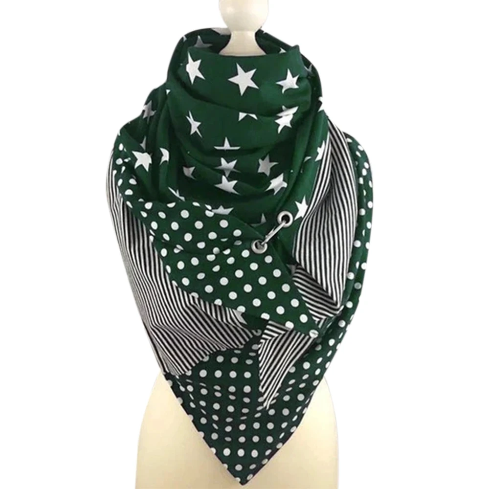 

Women Mens Neck Warmer Snood Scarf Star Printed Striped Dot Patchwork Scarves Autumn Winter Thermal Chunky Shawls Unisex