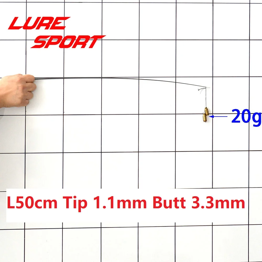 LureSport 4 шт. 50 см твердый углеродный наконечник удочки без краски стержень