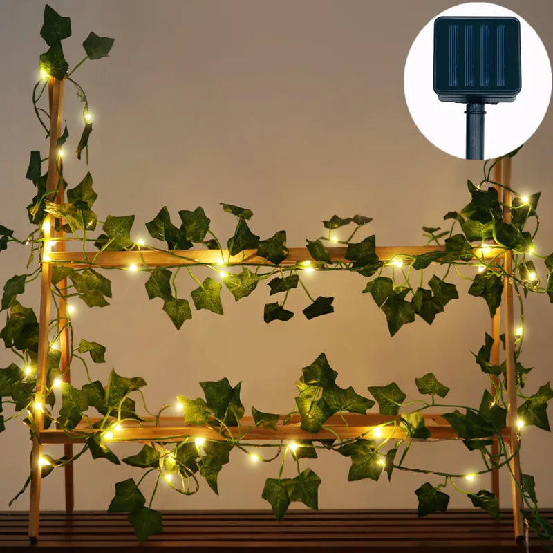 

Christmas Tree Ornaments Garland Maple Leaf Led String Lights Solar Lights New Year Christmas Decorations for Home Navidad Gift