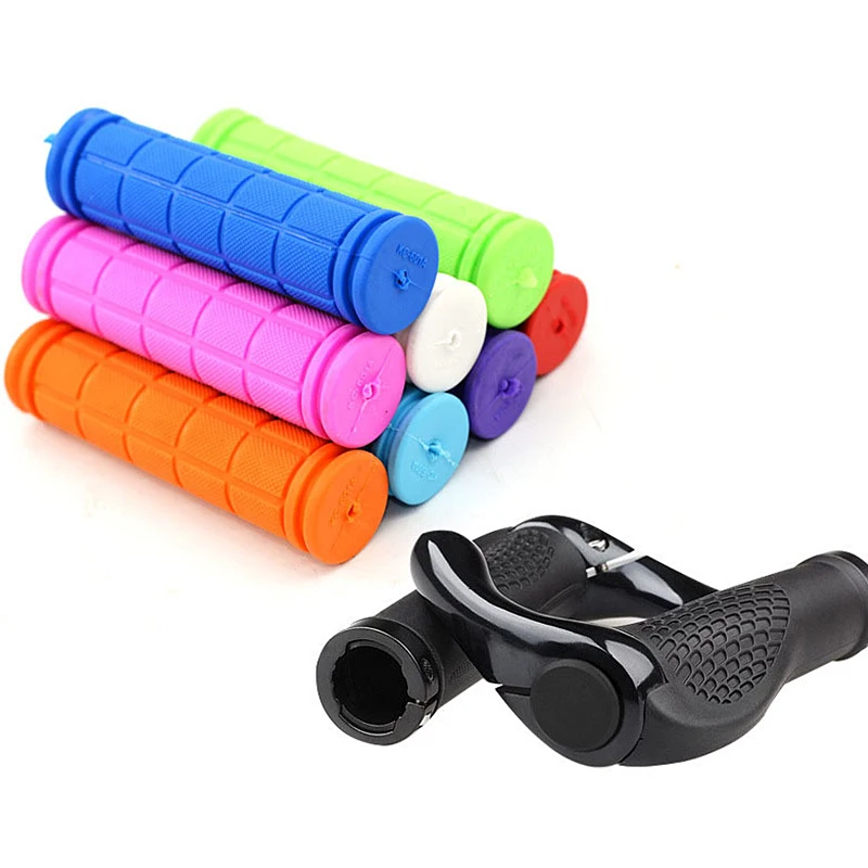 1Pair Rubber Bike Handlebar Grip Cover Mountain Bicycle Trek Bike Casing Sheath Handles Anti-skid Bar Grips Rubber Cycling Parts