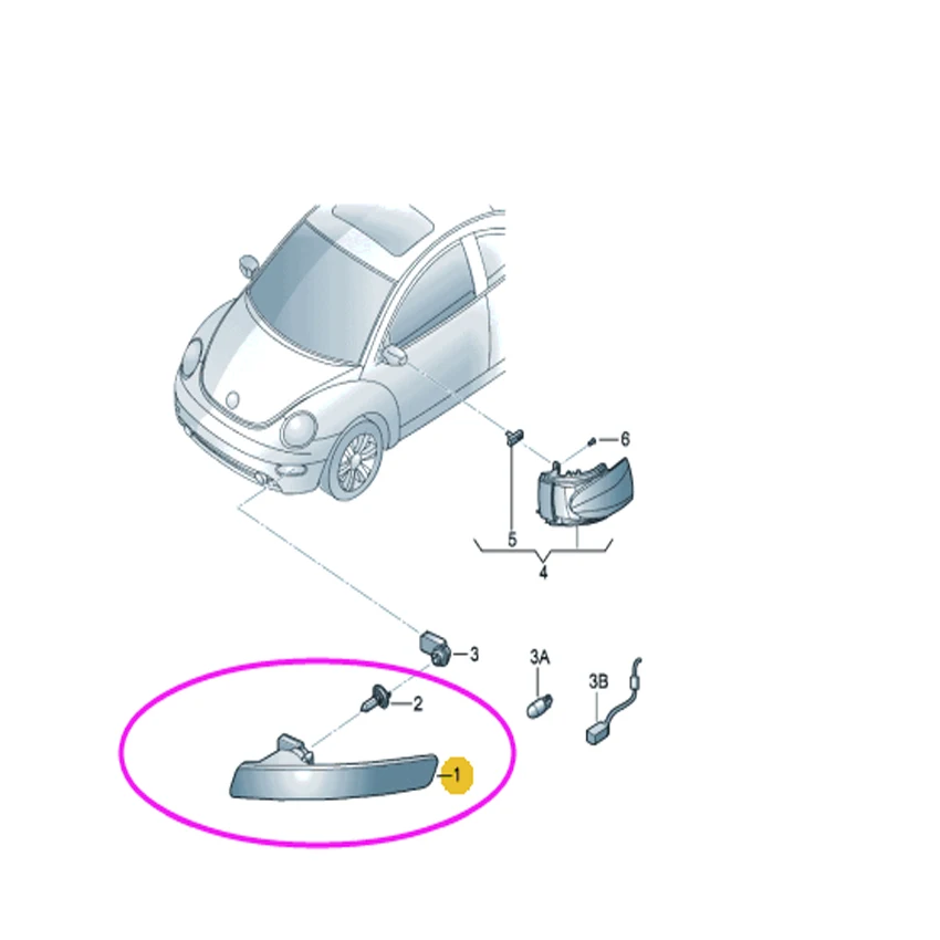 1c0953041q 1c0953042q для beetle 2006-2010 светильник Тель поворота левый и правый указатель 1C0 953