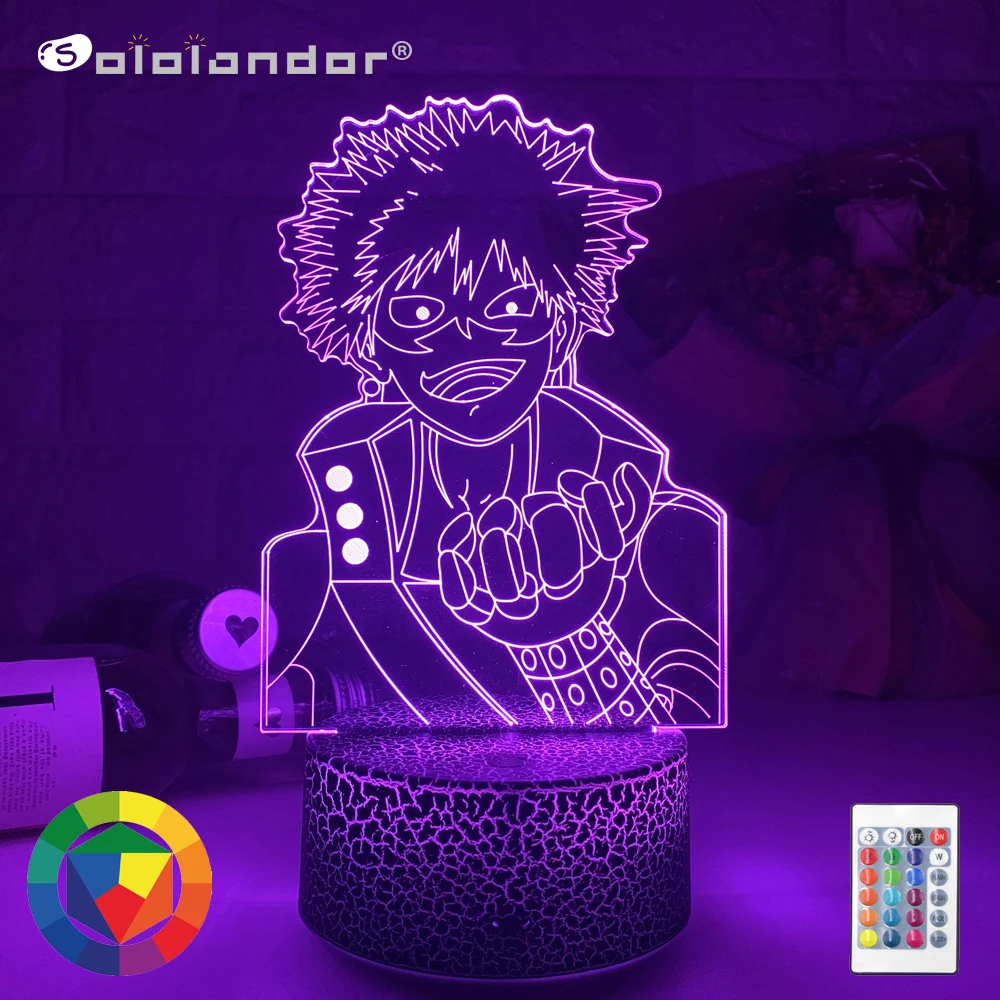 

3d Led Night Light Bakugo My Hero Academia for Room Decor Birthday Gift Manga Gadget My Hero Academia Katsuki Bakugo Lamp Anime