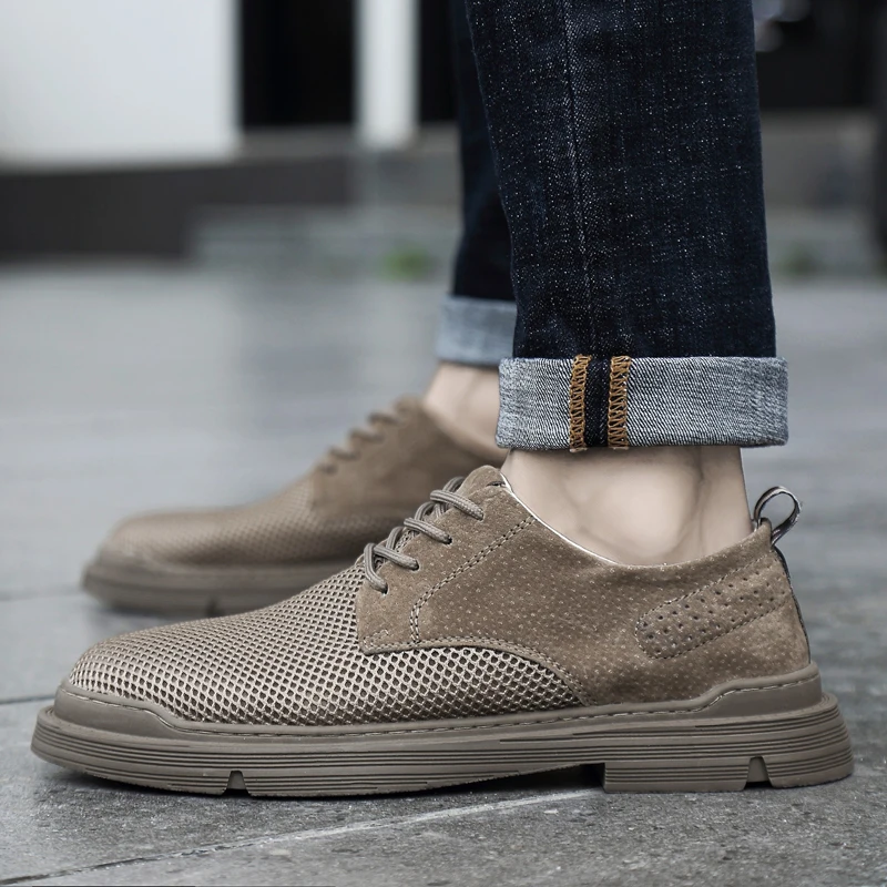 

Breathable Sneakers Men's Breathable Sneakers Men Casual Flat Shoes Fashion Causal For Leather Zapatillas Transpirables