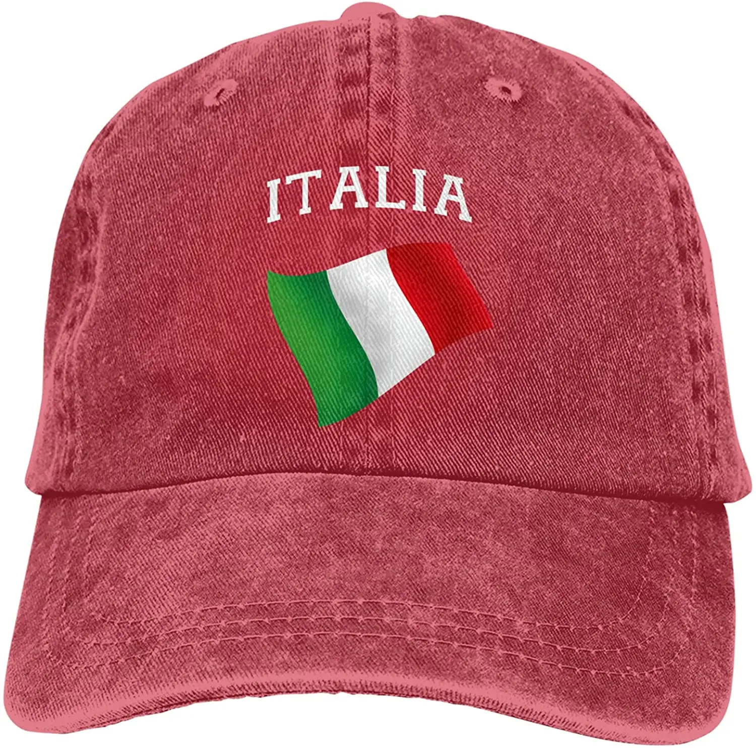 

Italia Italy Italian Flag Unisex Adjustable Cotton Baseball Hat Cowboy Cap Dad Hats Denim Trucker Summer Male Hats High Quality