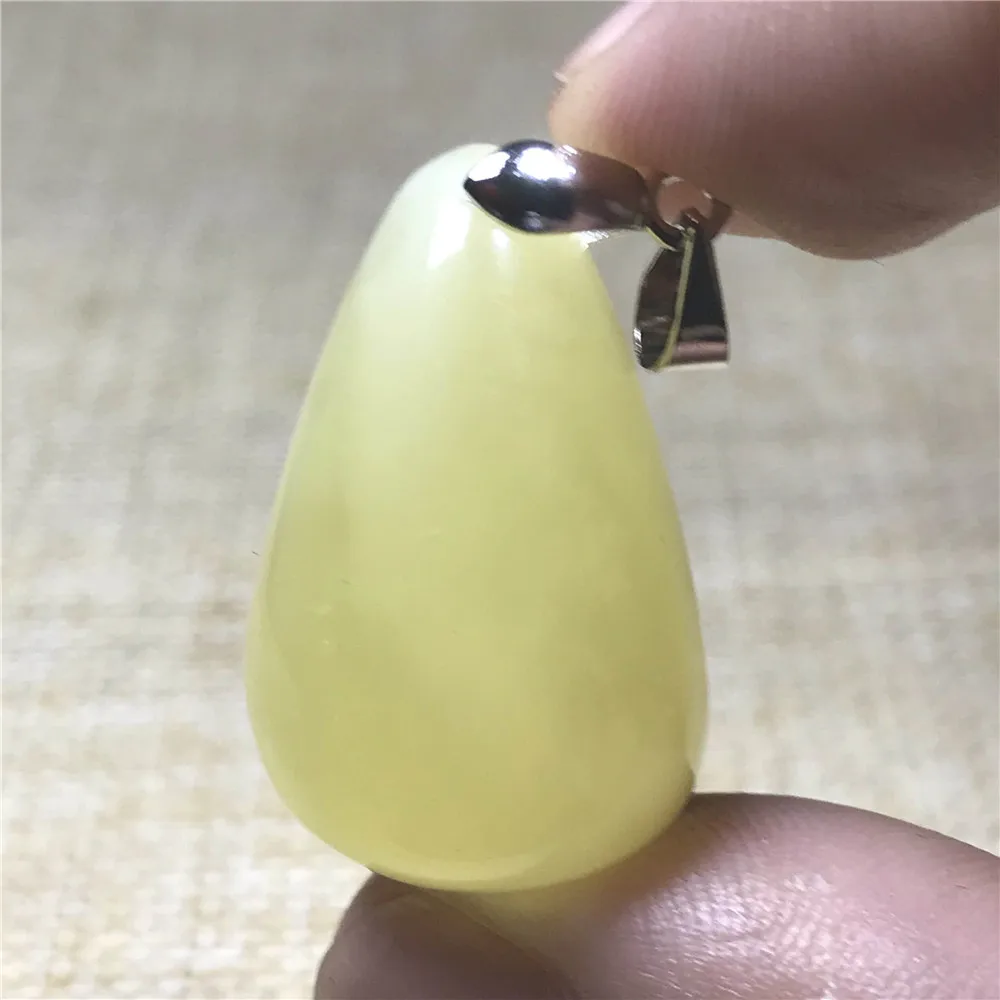 Натуральный Желтый Янтарный кулон для женщин и мужчин капли воды 28x18x8 мм