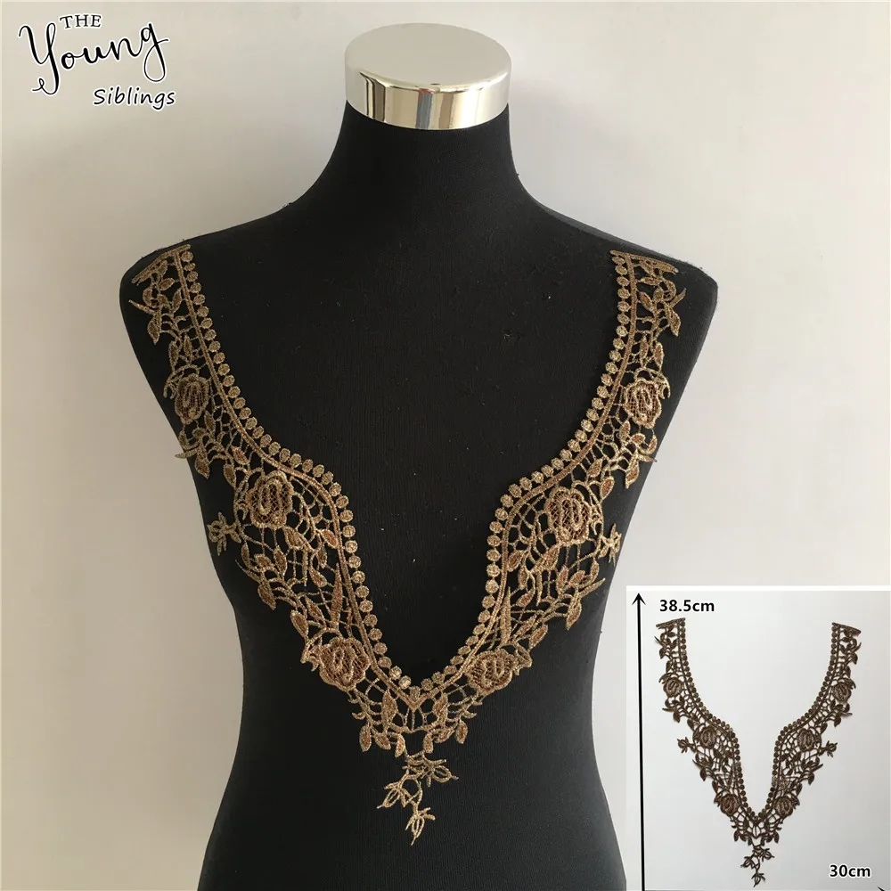 Новое поступление вышивка аппликация ткань кружевной воротник сделай сам товары