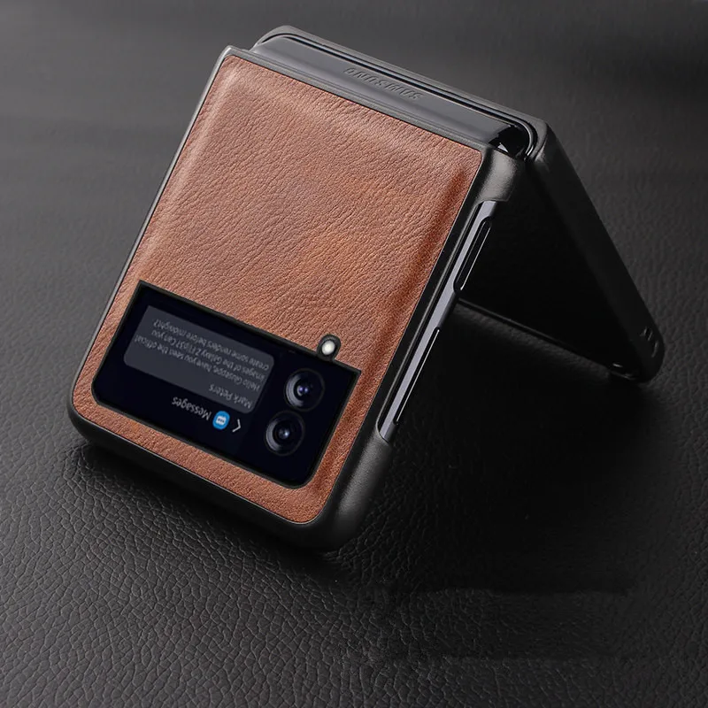 Роскошный чехол из натуральной кожи в стиле ретро для телефона Samsung Galaxy Z Flip 3 Fold3 5G