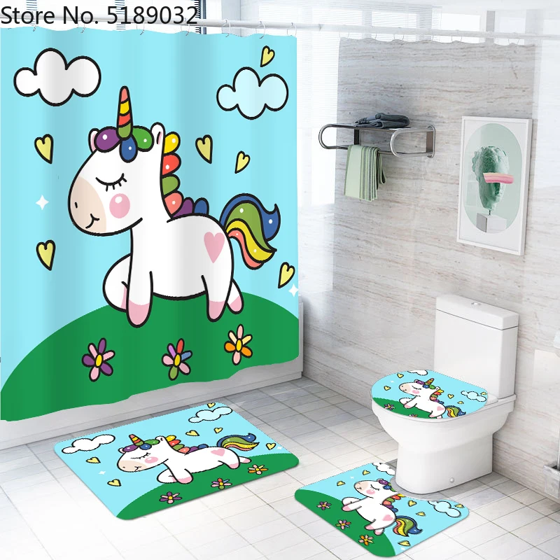 Водонепроницаемый Противоскользящий коврик для ванной комнаты с мультяшным