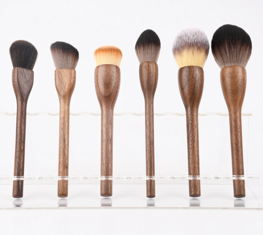 

1 шт., Кисть для макияжа, большой деревянный орех, в стиле ретро