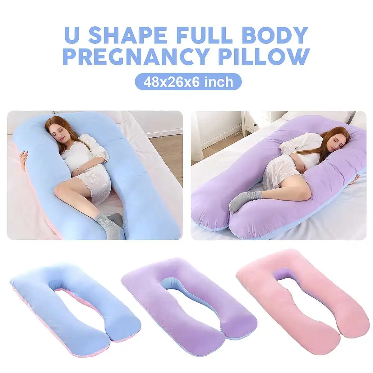 

Sleeping Support Pillow For Pregnant Women Body 100% Cotton Rabbit Print U Shape Maternity Pillows Pregnancy Side Sleepers
